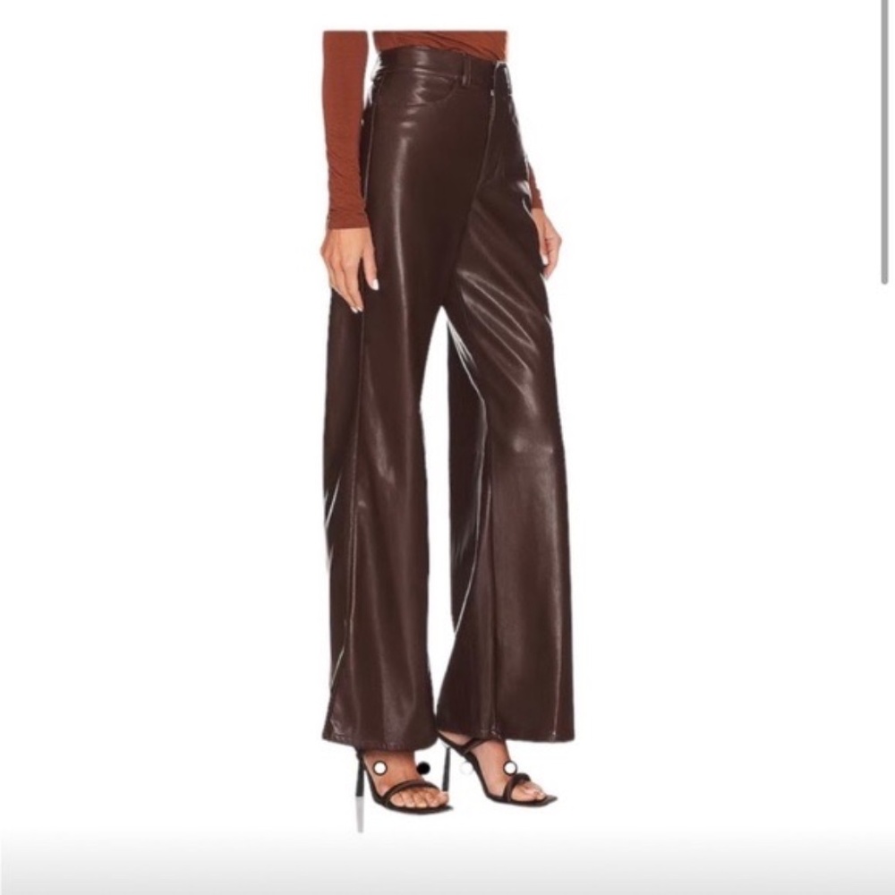 Enza costa soft leather straight leg trouser pant size 30